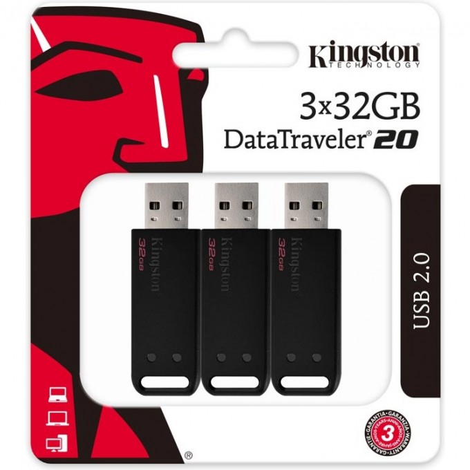 Флешка KINGSTON 32GB DT20-32GB-3P 627043