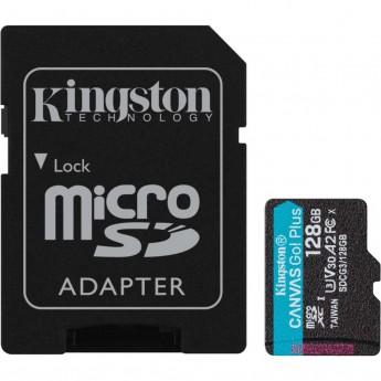 Карта памяти 128Gb MicroSD KINGSTON + SD адаптер (SDCG3/128GB)