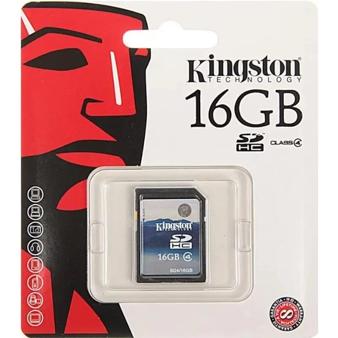 Карта памяти KINGSTON 16GB SD4-16GB 320293