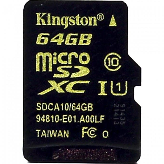 Карта памяти KINGSTON 64GB SDCA10-64GB 451367