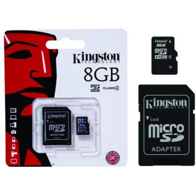 Карта памяти KINGSTON 8GB Class 4 SDC4-8GB 329387