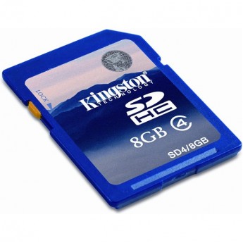 Карта памяти KINGSTON 8GB Class 4 SDHC SD4-8GB