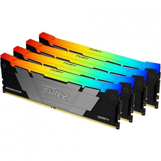 Оперативная память 128Gb DDR4 3600MHz KINGSTON FURY RENEGADE RGB () (4x32Gb KIT) KF436C18RB2AK4/128