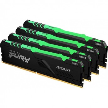 Оперативная память 32Gb DDR4 2666MHz KINGSTON FURY BEAST RGB (KF426C16BBAK4/32) (4x8Gb KIT)