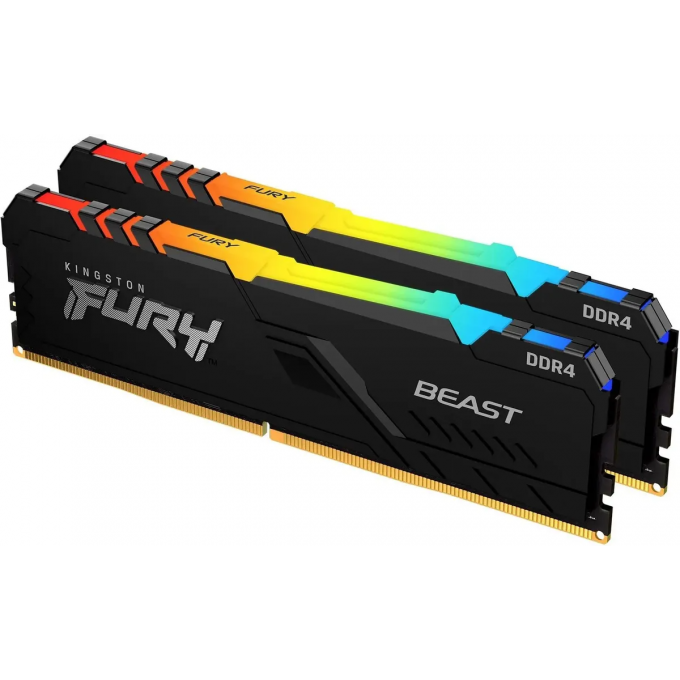 Оперативная память 32Gb DDR4 3200MHz KINGSTON FURY BEAST RGB () (2x16Gb KIT) KF432C16BB12AK2/32