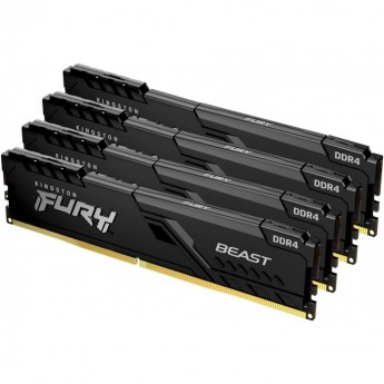 Оперативная память 32Gb DDR4 3600MHz KINGSTON FURY BEAST BLACK (KF436C17BBK4/32) (4x8Gb KIT)