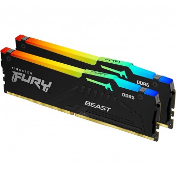 Оперативная память 32Gb DDR5 5600MHz KINGSTON FURY BEAST BLACK RGB (KF556C40BBAK2-32) (2x16Gb KIT)