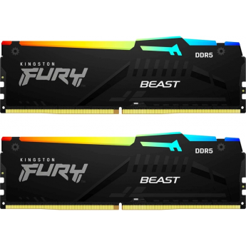 Память оперативная KINGSTON FURY BEAST RGB XMP 6400MT/s 32GB DDR5 CL32 DIMM